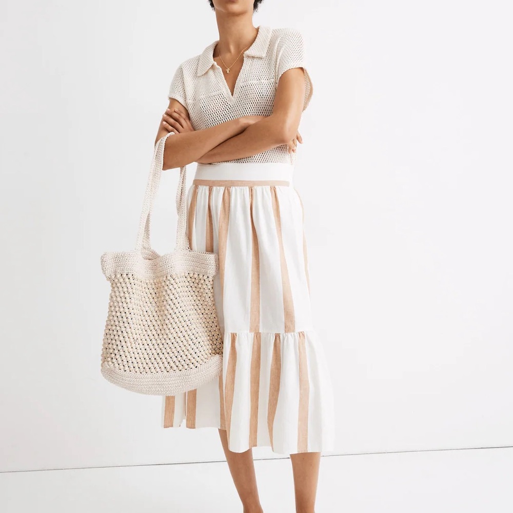 Madewell tiered midi skirt